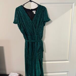Nicole Miller Emerald Green Maxi Dress